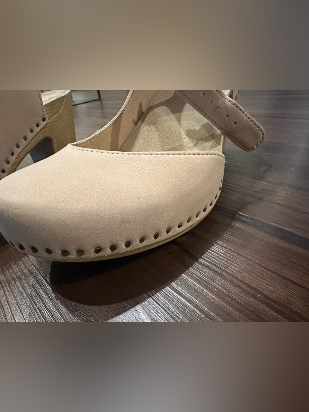 Dansko Taytum Blush Nubuck Heeled Clogs - Picture 8 of 10